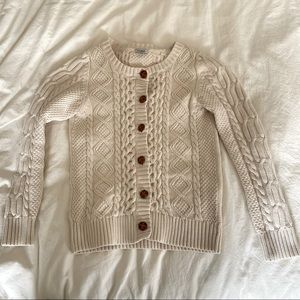 Cotton cable knit cardigan